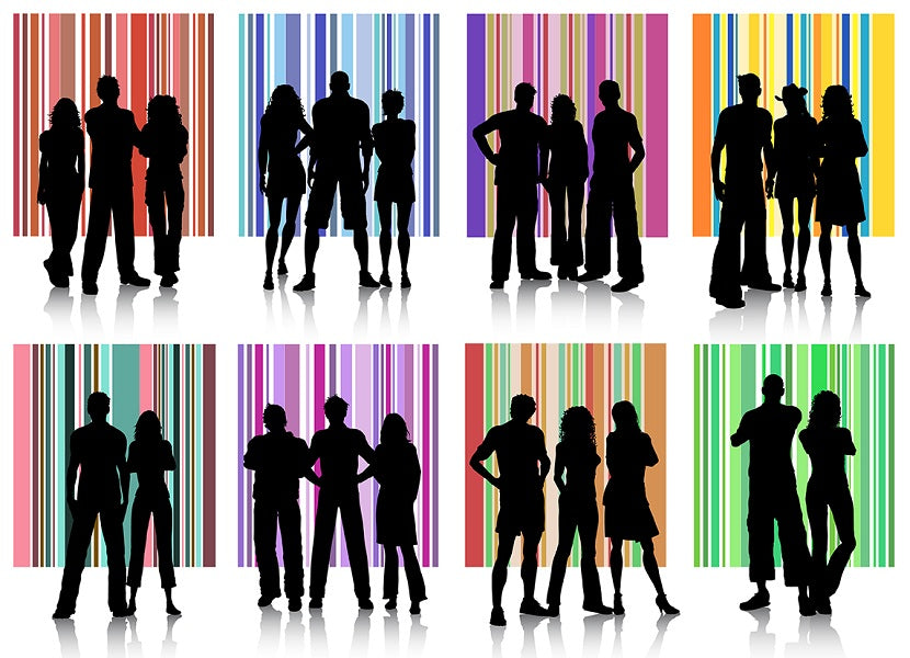 Silhouettes symbolizing the cuckolding dynamic, representing three people in a consensual non-monogamy relationships.