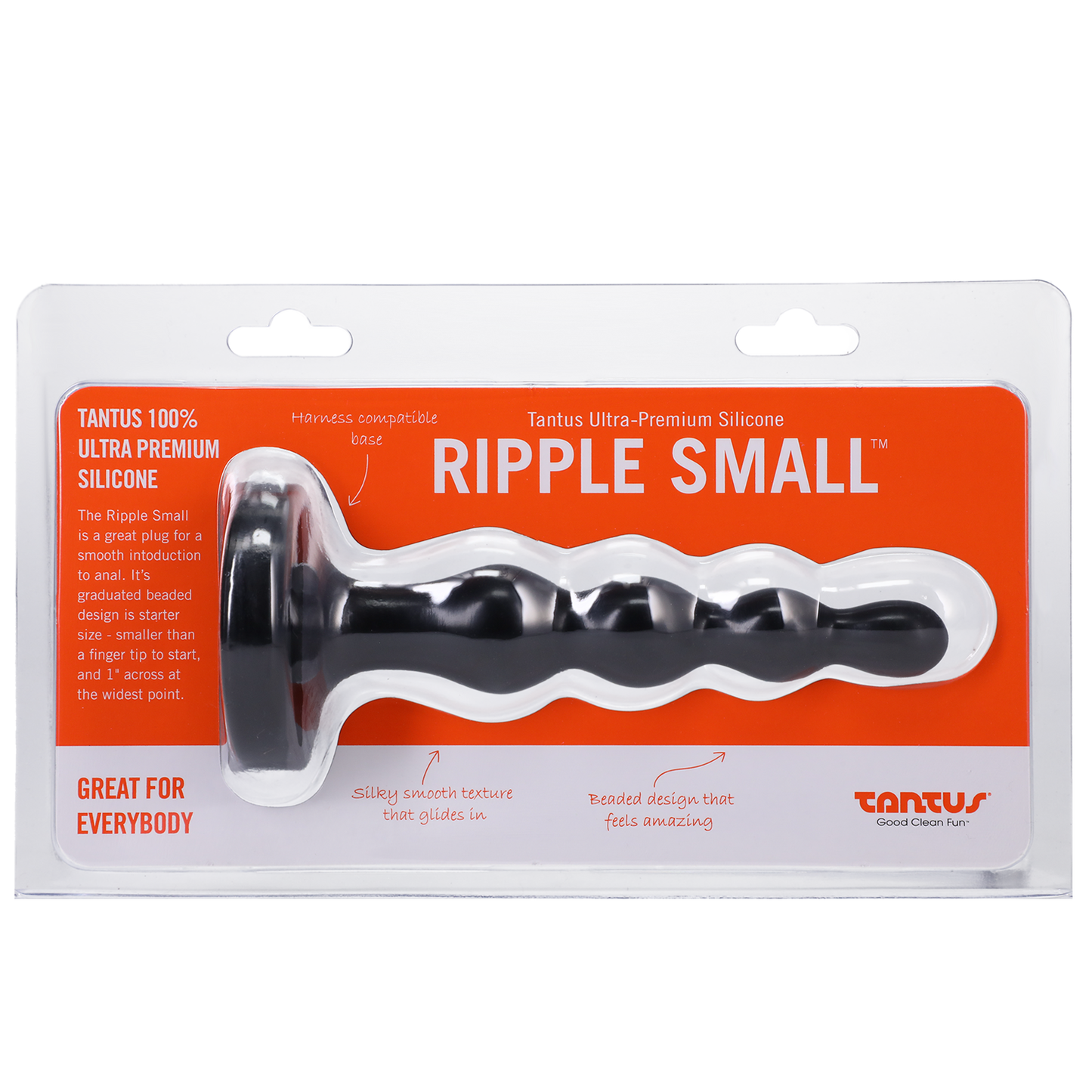 Tantus Ripple Butt Plug - Graduated Silicone Beads