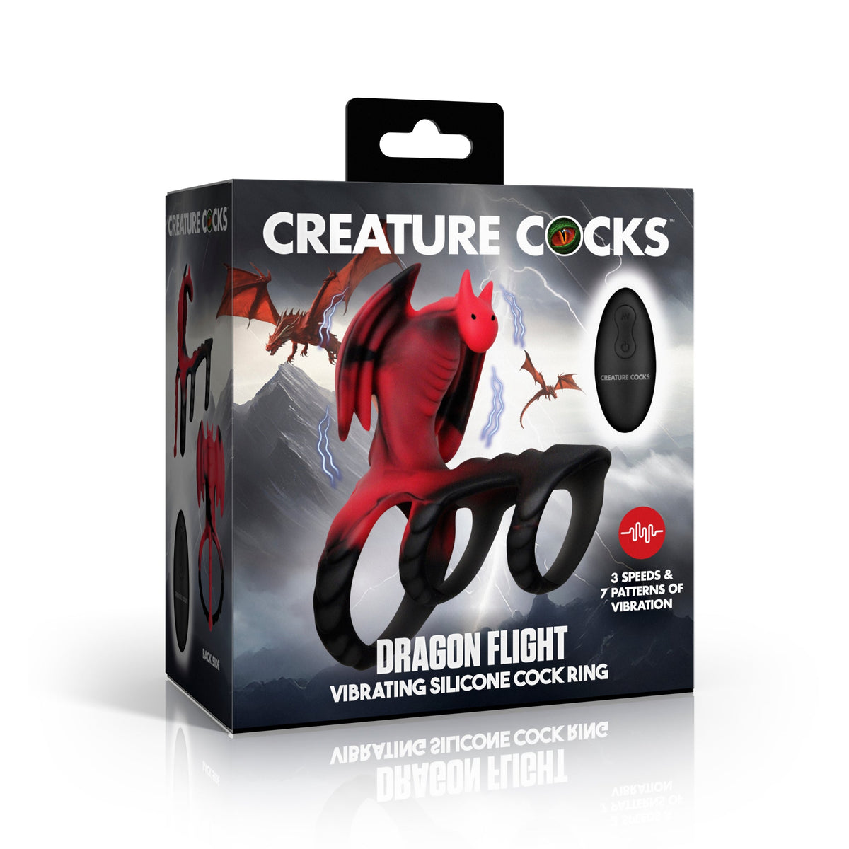 Dragon Flight Vibrating Cock Ring - Fantasy Dragon Design with Remote