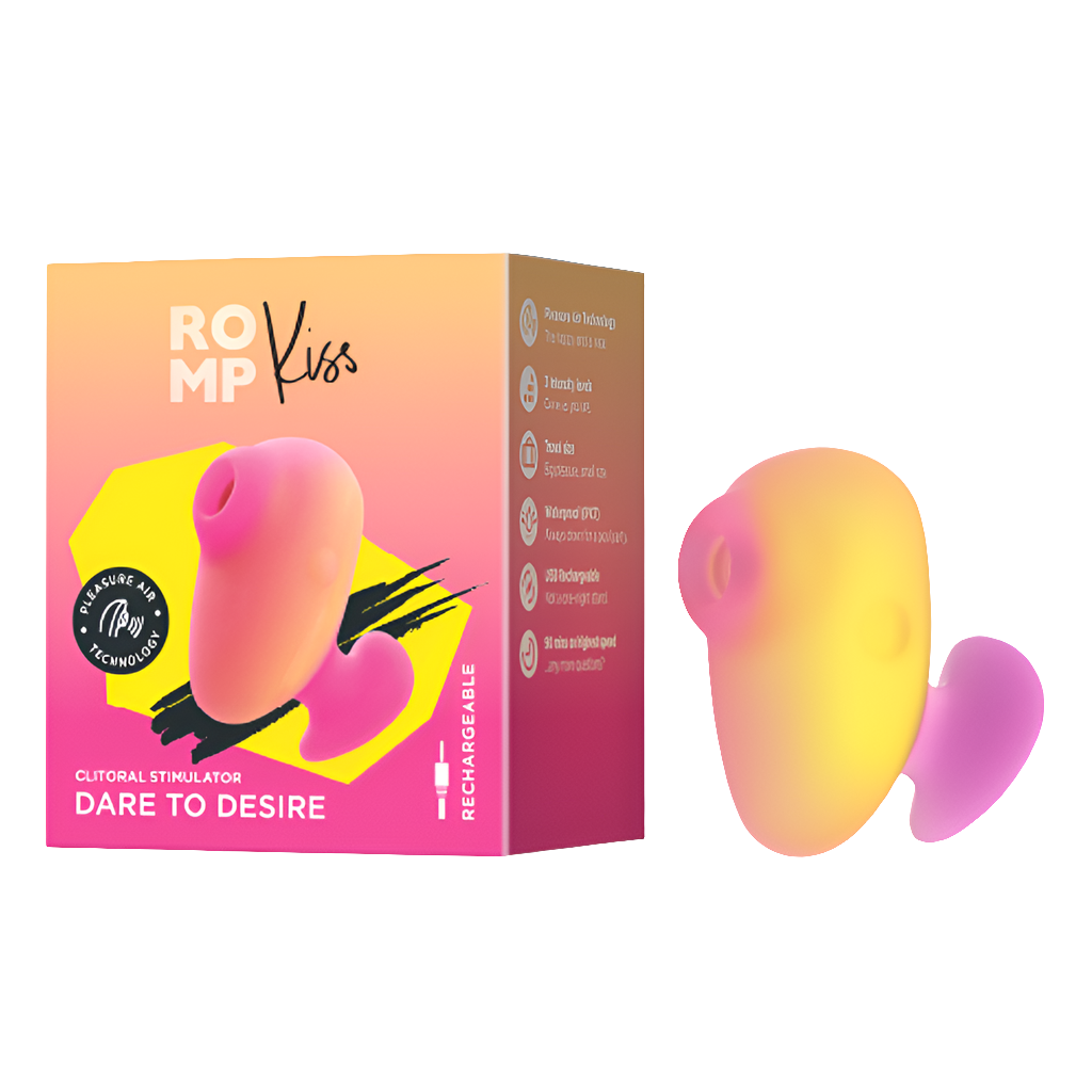 ROMP Kiss Clitoral Stimulator - Compact Pleasure Air Technology with 3 Intensity Levels