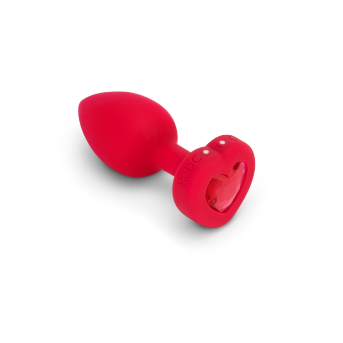 b-Vibe Vibrating Heart Plug - Glamorous Jeweled Anal Plug with 15 Patterns