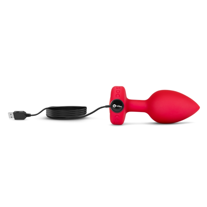 b-Vibe Vibrating Heart Plug - Glamorous Jeweled Anal Plug with 15 Patterns