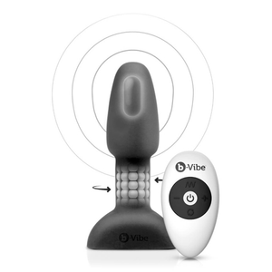 b-Vibe Rimming Petite - Rotating Beads Vibrating Butt Plug with Wireless Remote