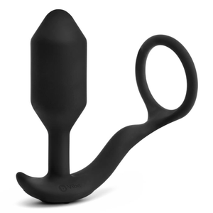 b-Vibe Vibrating Snug & Tug - 2-in-1 Vibrating Butt Plug & Cock Ring with 6 Patterns