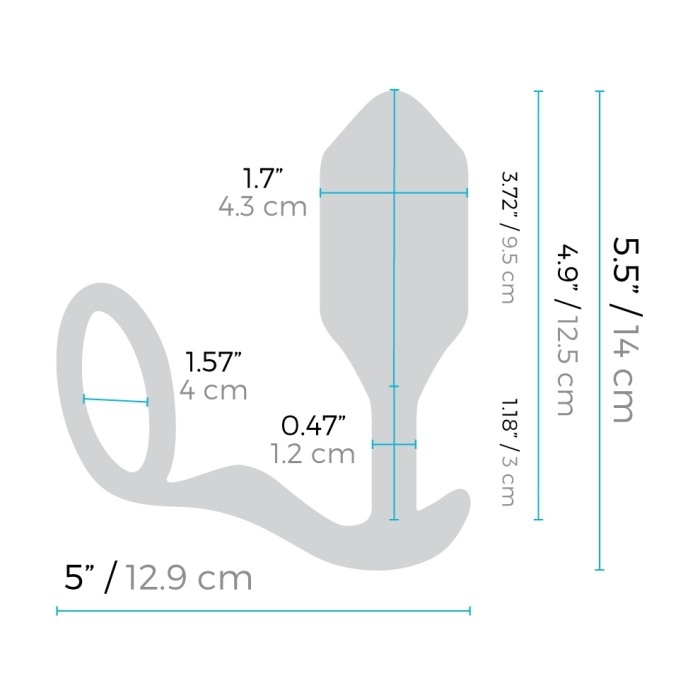 b-Vibe Vibrating Snug & Tug - 2-in-1 Vibrating Butt Plug & Cock Ring with 6 Patterns