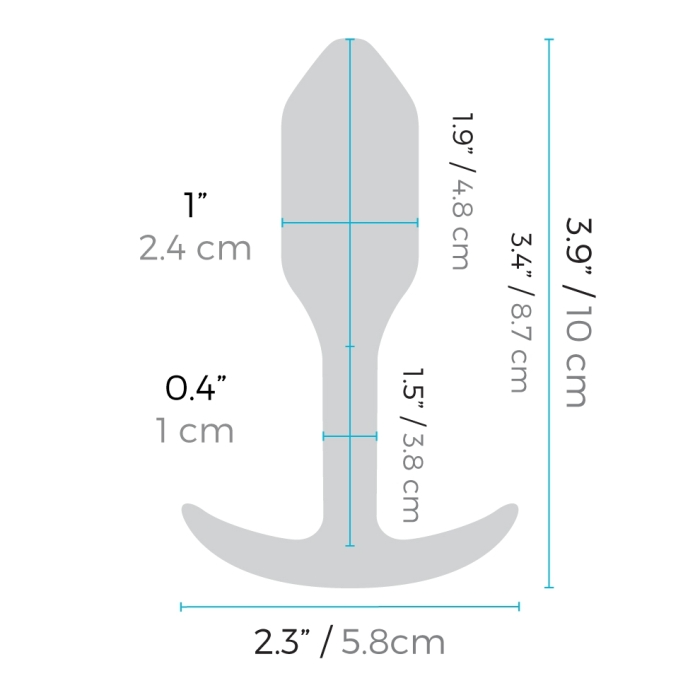 b-Vibe Vibrating Snug Plug - Weighted Anal Plug with 6 Vibration Patterns