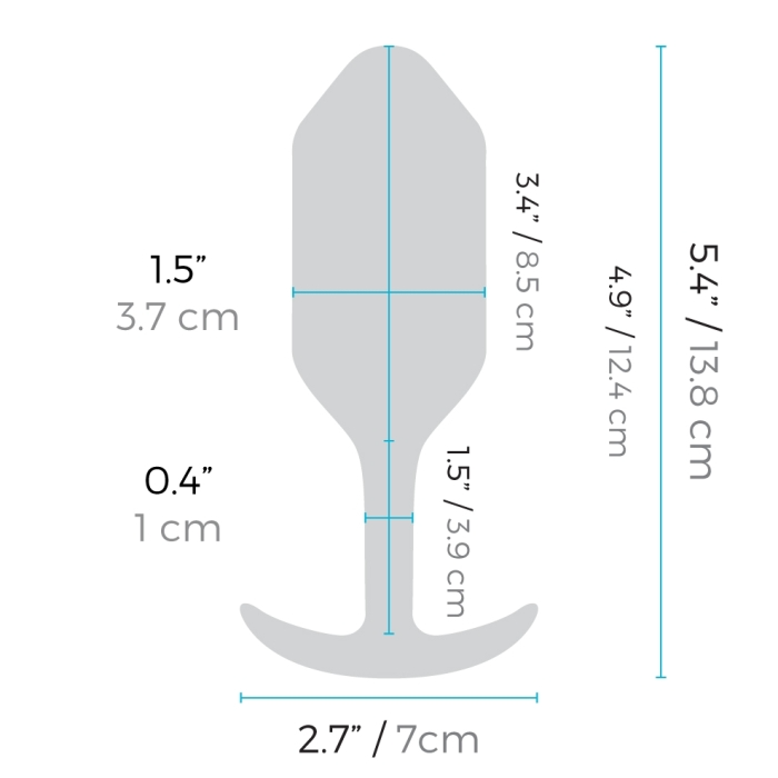 b-Vibe Vibrating Snug Plug - Weighted Anal Plug with 6 Vibration Patterns
