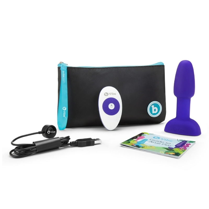 b-Vibe Rimming Petite - Rotating Beads Vibrating Butt Plug with Wireless Remote