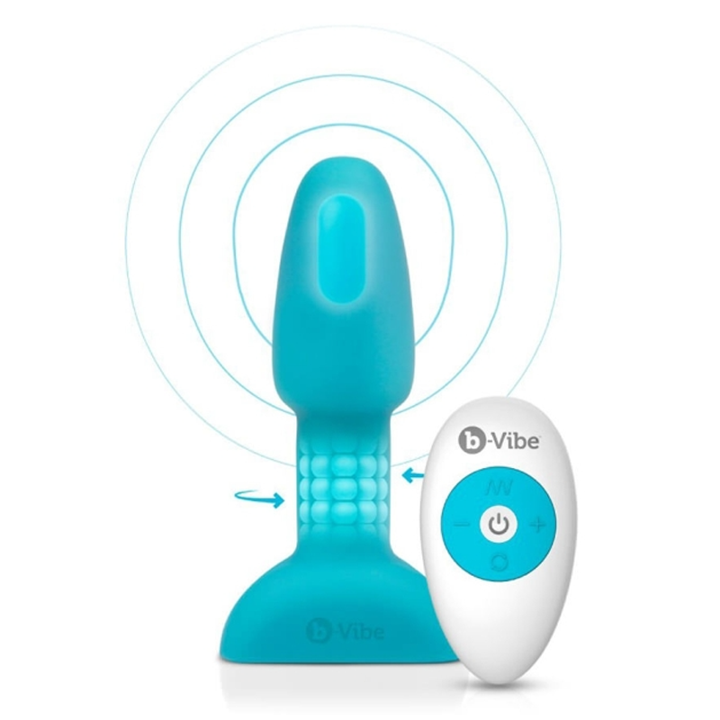 b-Vibe Rimming Petite - Rotating Beads Vibrating Butt Plug with Wireless Remote