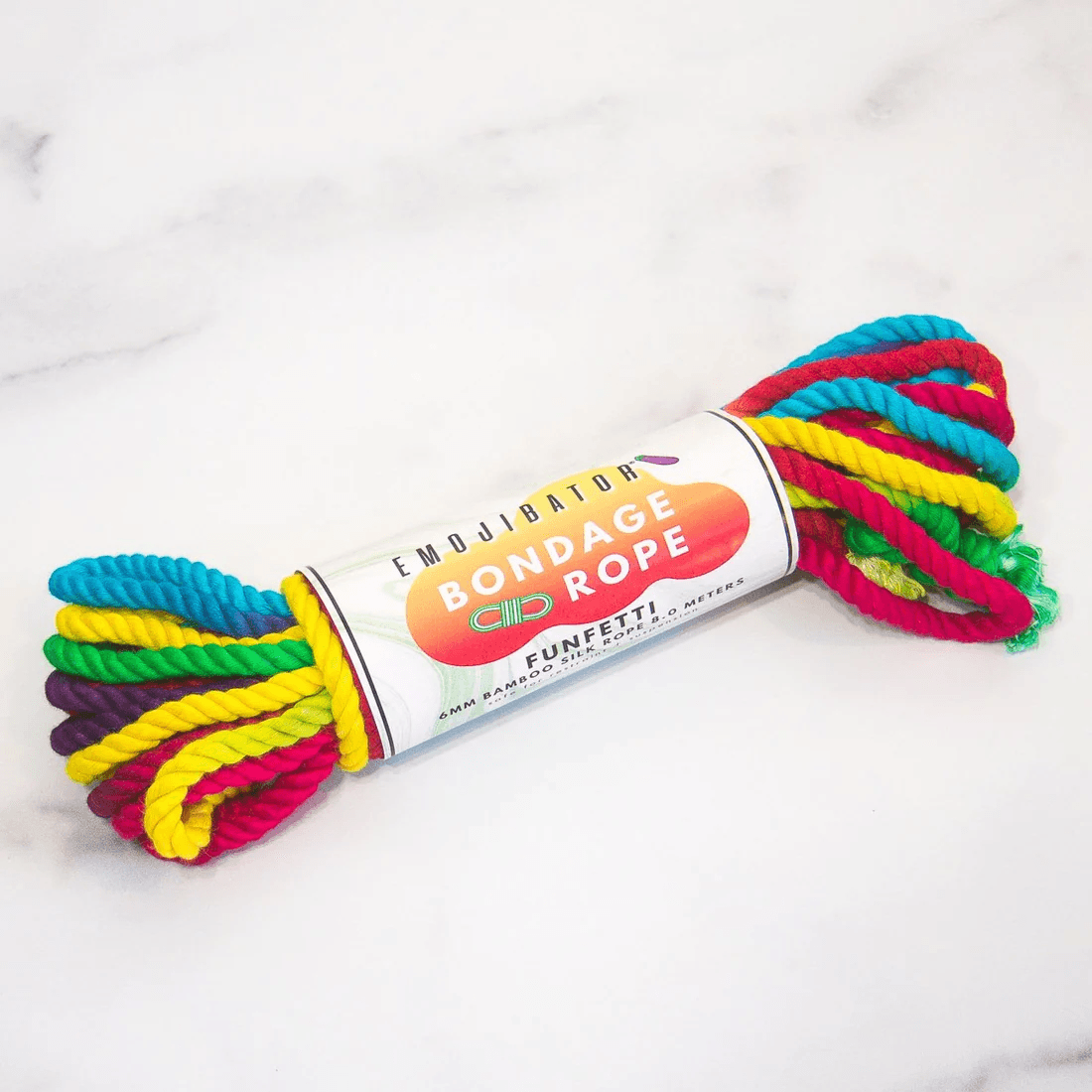 Emojibator - Funfetti Rainbow Bondage Rope - PlayLoveToys