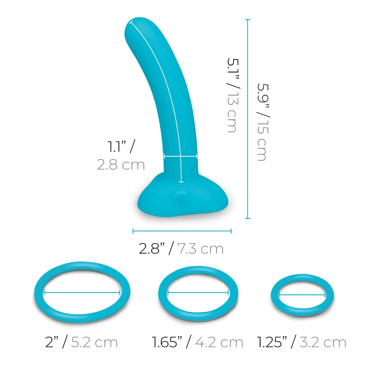 b-Vibe Every Body Strap-On Harness Set - 6" Silicone Dildo