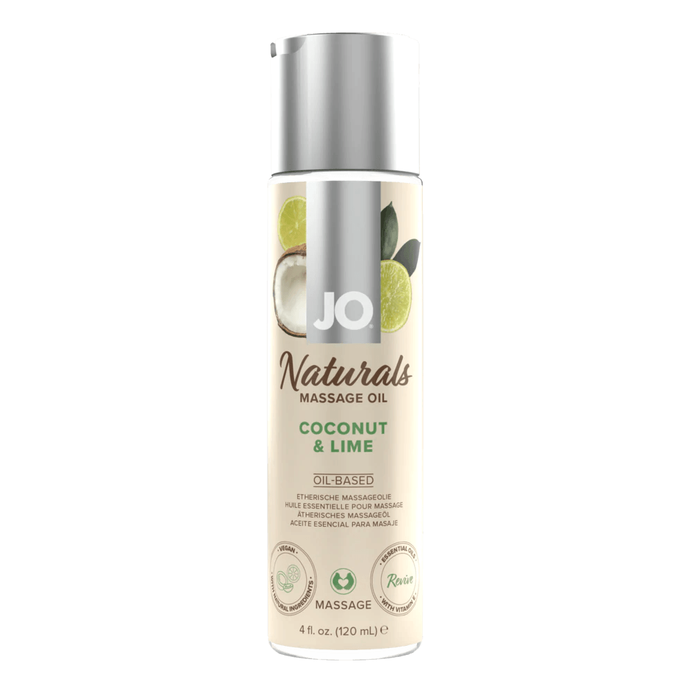 JO Lubricants - JO Naturals - Coconut & Lime - Massage 4 floz / 120 mL - PlayLoveToys