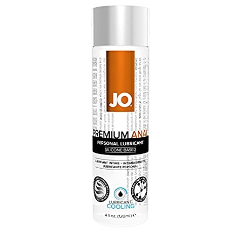 JO Premium Anal personal lubricant bottle on a white background