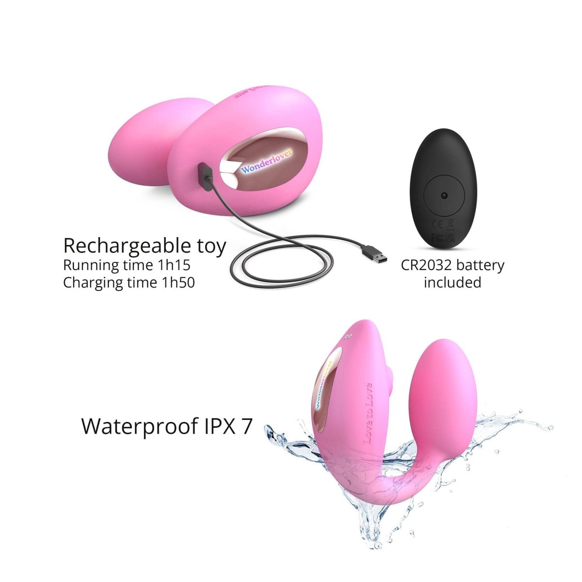 LOVE TO LOVE - WONDERLOVER - Flapping Dual - PlayLoveToys