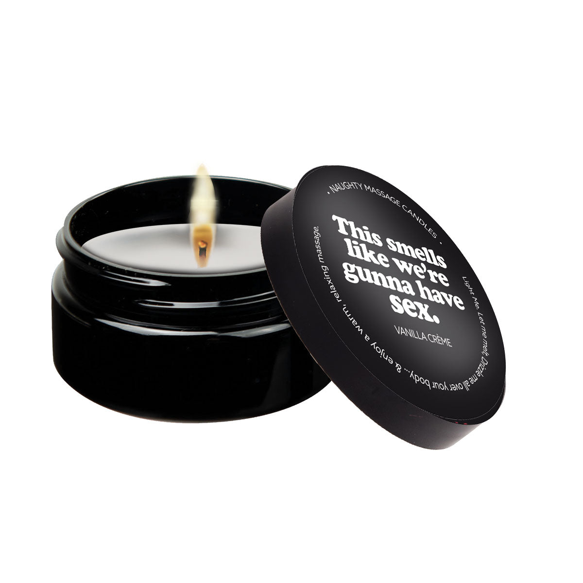Naughty Mini Massage Candle line