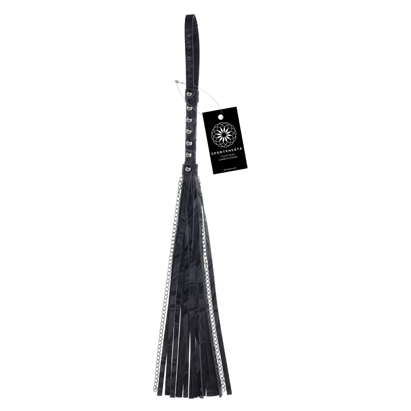 Sportsheets - Velvet Noir Chain Flogger - PlayLoveToys