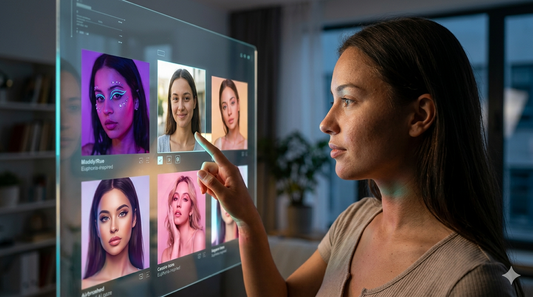Cinematic neon lighting reflecting the Adult Gaze vs Authentic Intimacy