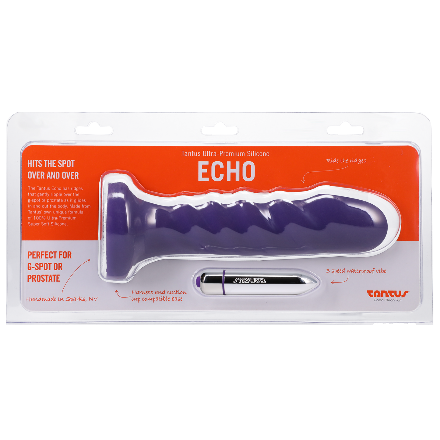 Tantus Echo Super Soft - Vibrating Ripple Dildo