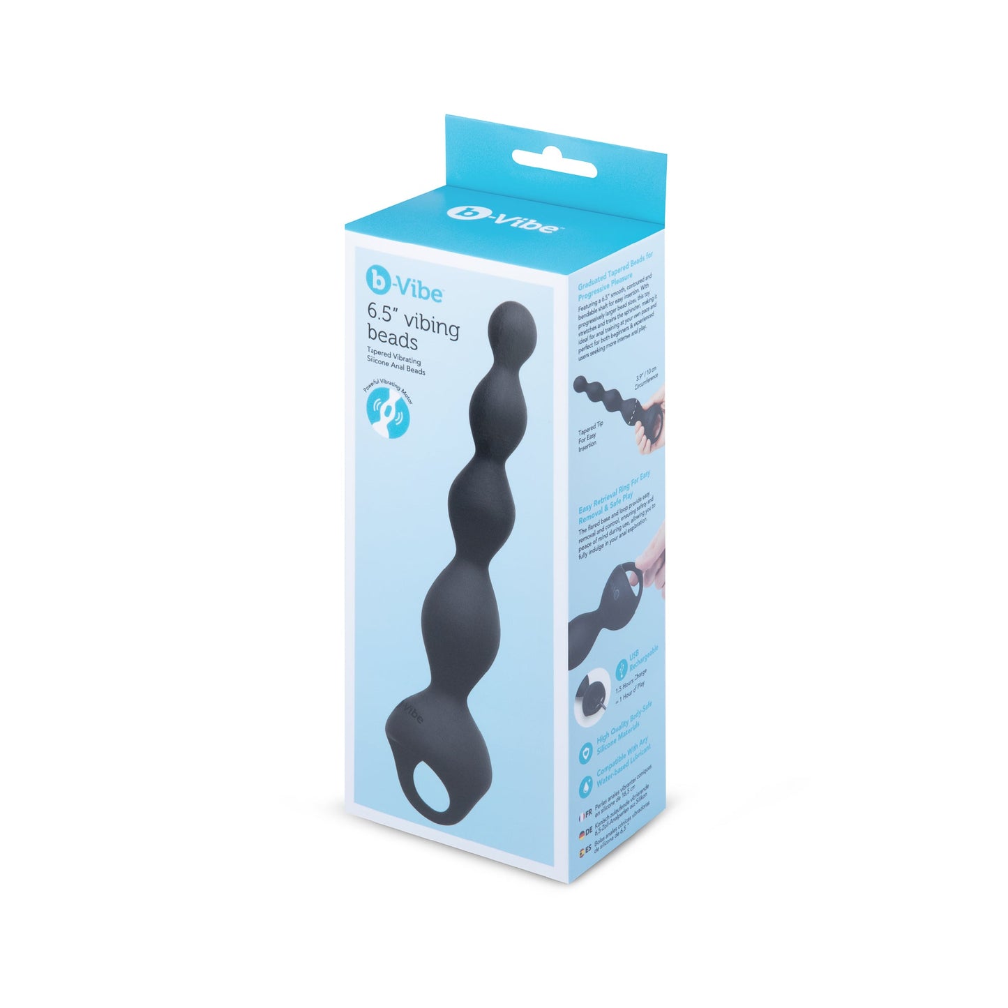 b-Vibe 6.5" Vibing Beads - Vibrating Anal Beads