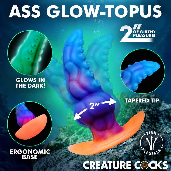 Creature Cocks Glowtopus - Glow-in-the-Dark Anal Plug