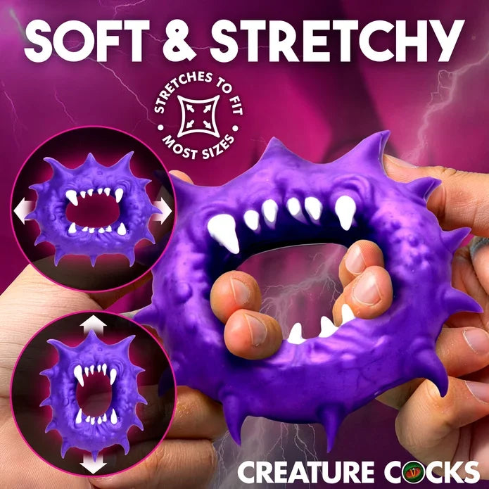 Creature Cocks Constrictor - Vampire Spike Silicone Cock Ring