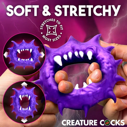 Creature Cocks Constrictor - Vampire Spike Silicone Cock Ring