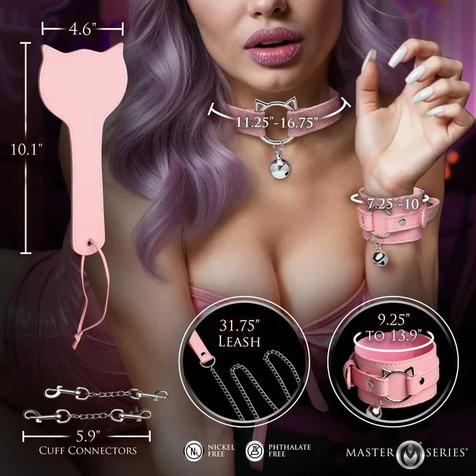 Kitty Bondage Set - 5-Piece Vegan Leather BDSM Kit