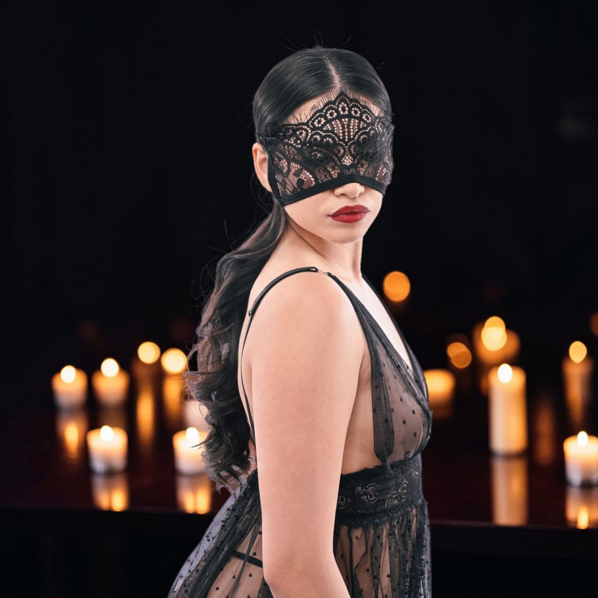 Sex & Mischief Veiled Vision Lace Blindfold