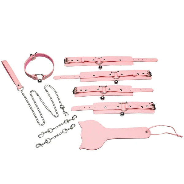 Kitty Bondage Set - 5-Piece Vegan Leather BDSM Kit