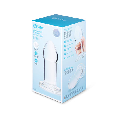 b-Vibe Advanced 8" Glass Anal Dildo - Borosilicate
