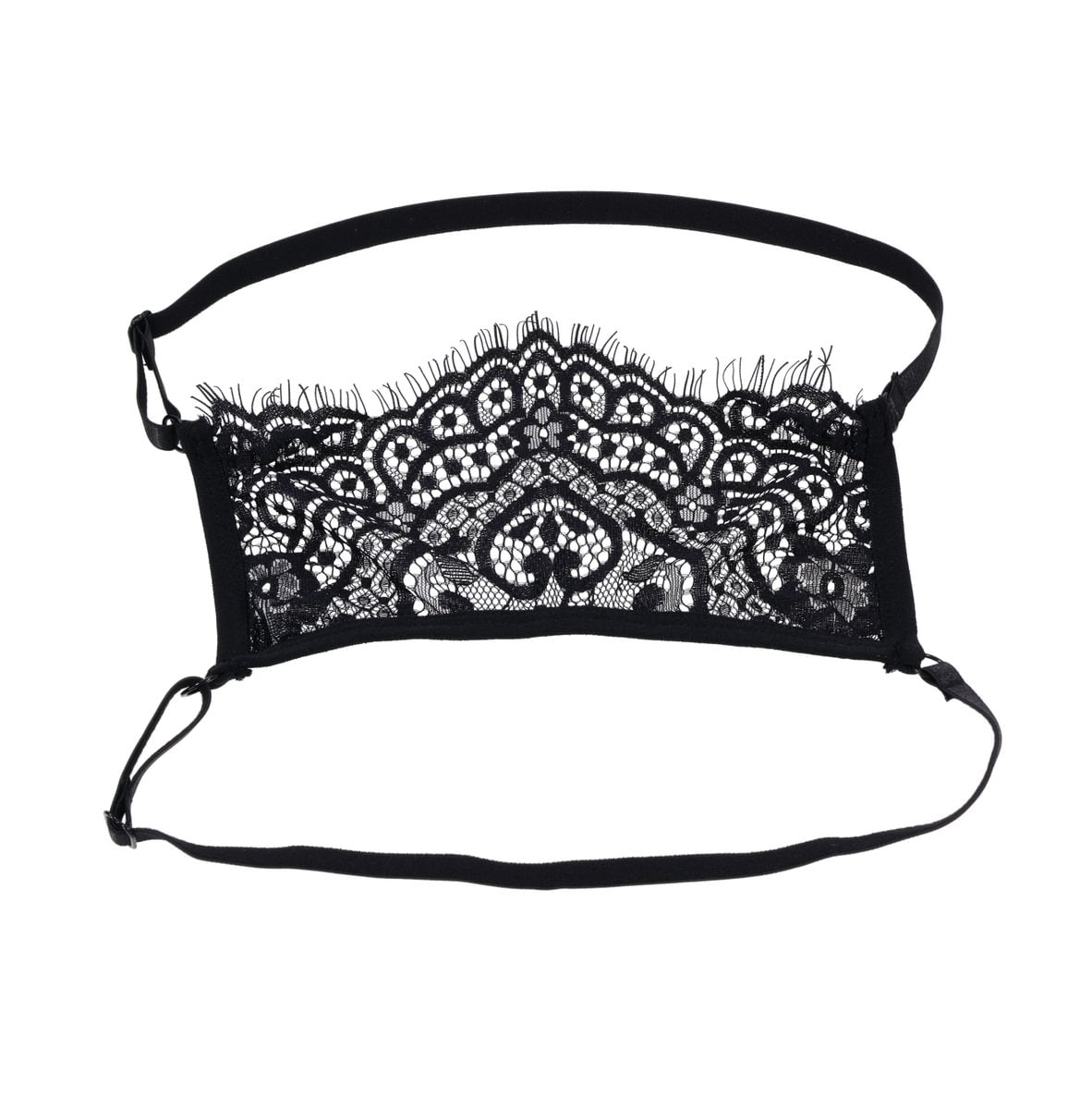 Veiled Vision Lace Blindfold - Black