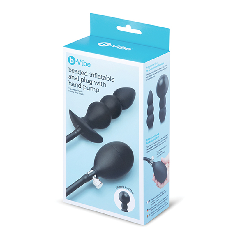 b-Vibe Beaded Inflatable Anal Plug With Hand Pump