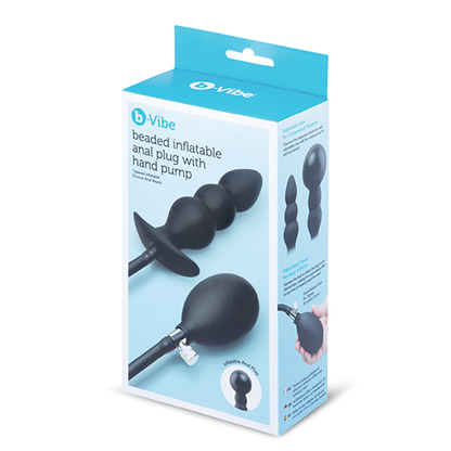 b-Vibe Beaded Inflatable Anal Plug With Hand Pump