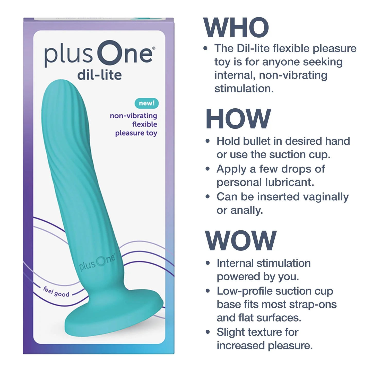 plusOne Dil-Lite - Beginner Dildo Suction Cup