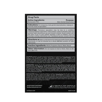 JO Prolonger Benzocaine Desensitizing Spray 2 oz