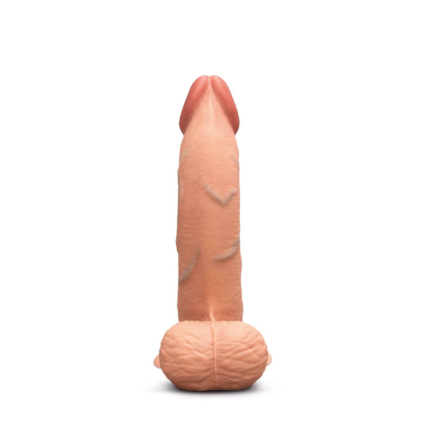 b-Vibe Slipskin Realistic Silicone Dildo - 8" Curvy Mocha