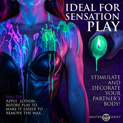 Wicked Wax Blacklight Reactive Drip Candle - Set of 3
