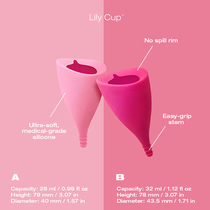 INTIMINA Lily Cup - Revolutionary Menstrual Cup Experience Size A & B
