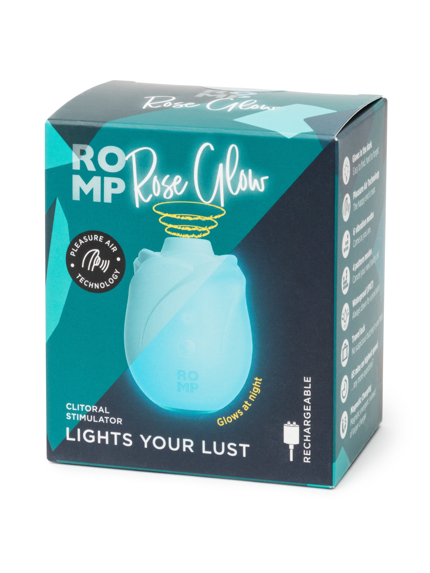 ROMP Rose Glow - Glow-in-the-Dark Pleasure Air Stimulator