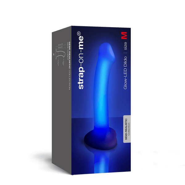 GLOW-LED DILDO PURPLE - M