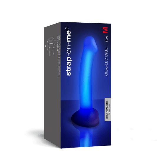GLOW-LED DILDO PURPLE - M