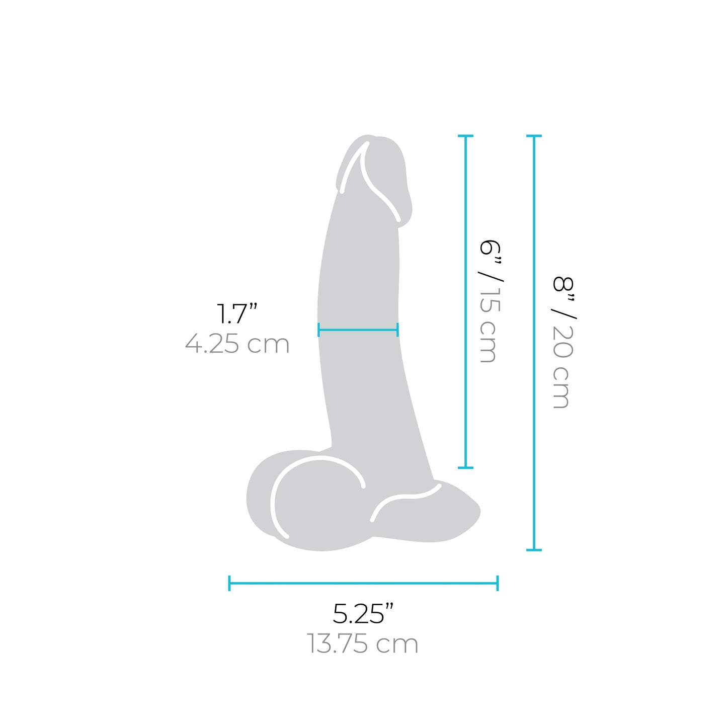 b-Vibe Slipskin Realistic Silicone Dildo - 8" Curvy Mocha