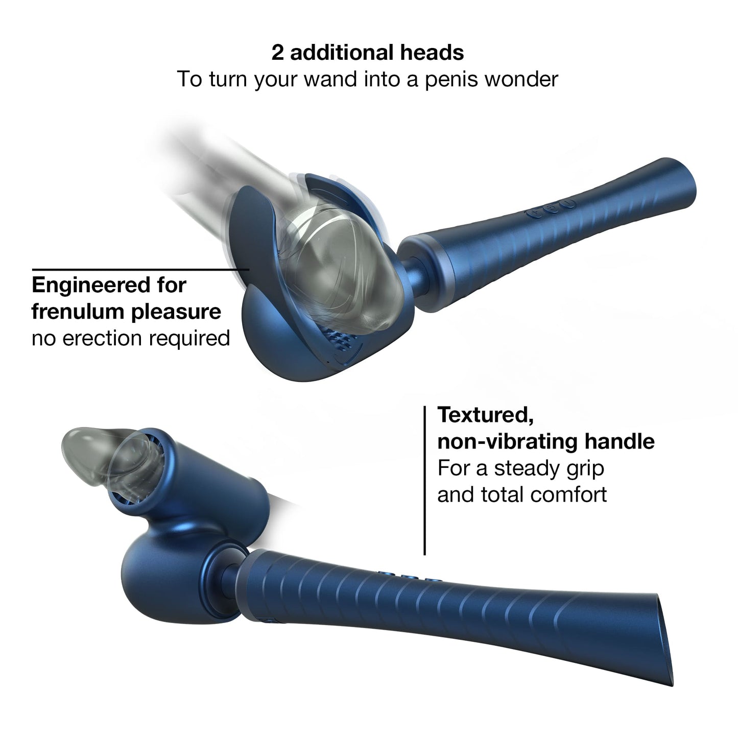 Man Wan Edgy Vibrating Wand - Stellar Blue