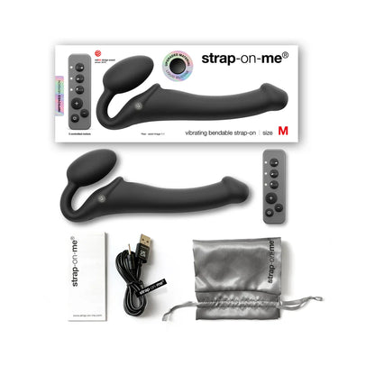 Strap-On-Me Vibrating Bendable Dildo - Harness Compatible