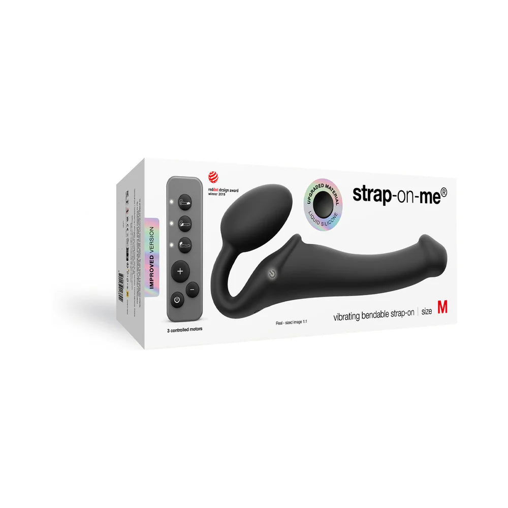 Strap-On-Me Vibrating Bendable Dildo - Harness Compatible