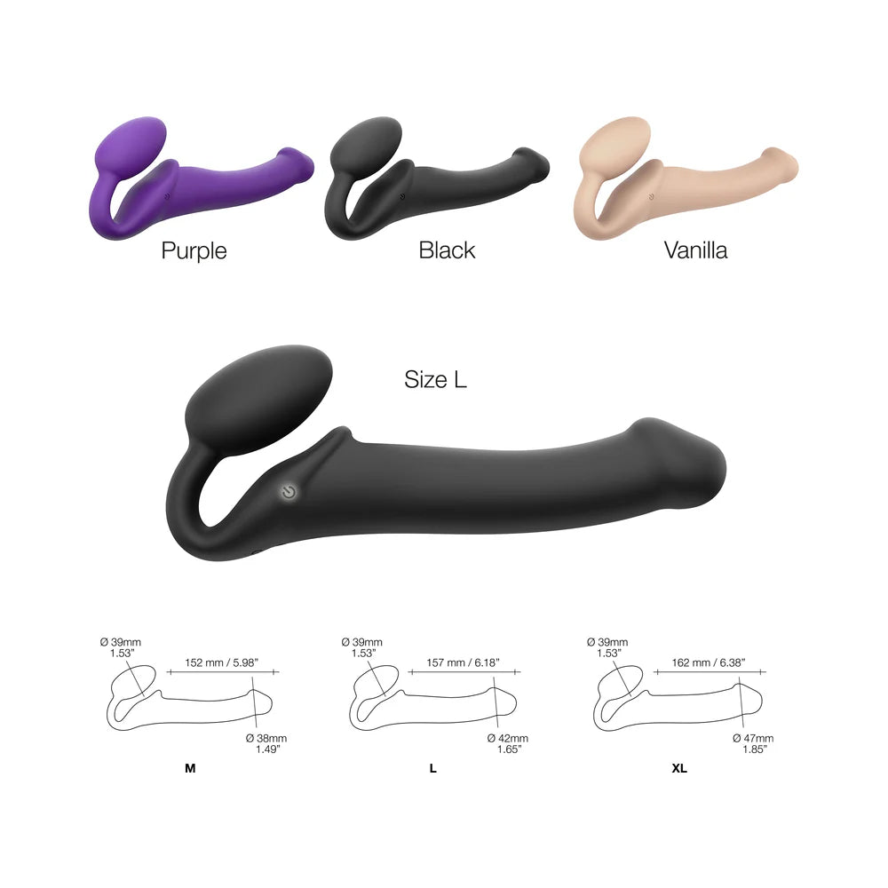 Strap-On-Me Vibrating Bendable Dildo - Harness Compatible