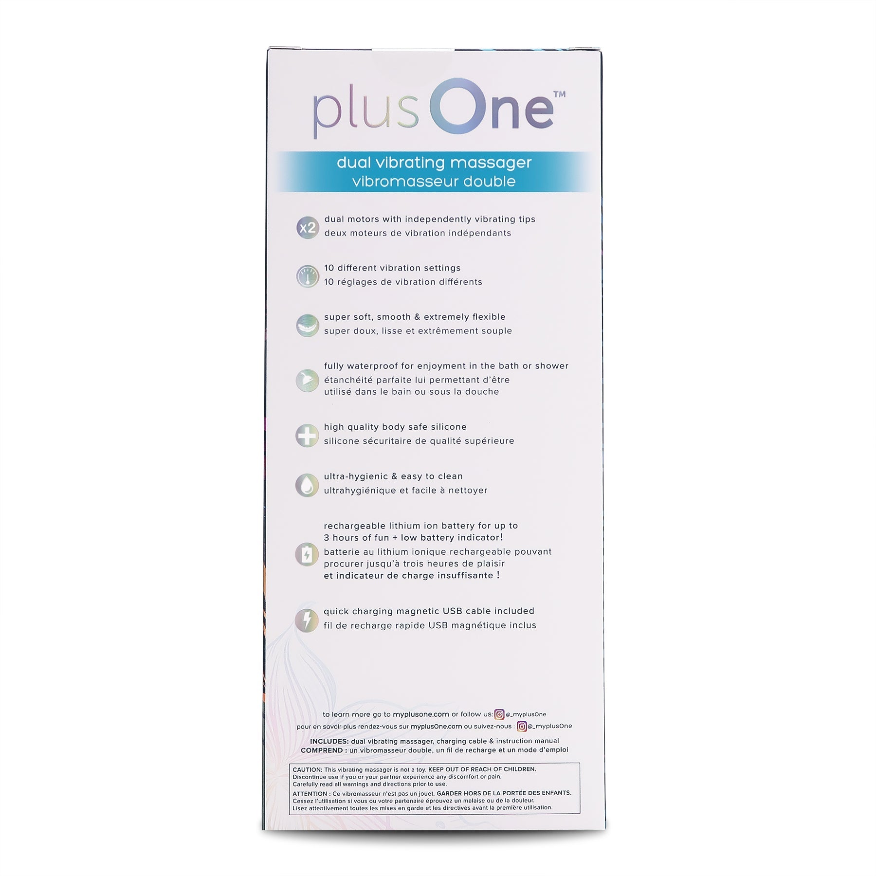plusOne Dual Vibrating Massager - Rabbit Vibrator | PlayLoveToys plusOne Dual Vibrating Massager - Rabbit Vibrator | PlayLoveToys