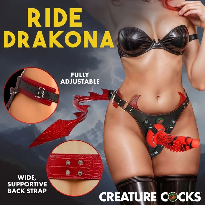 Creature Cocks Drakona - Dragon Tail Strap-On Harness with Dildo