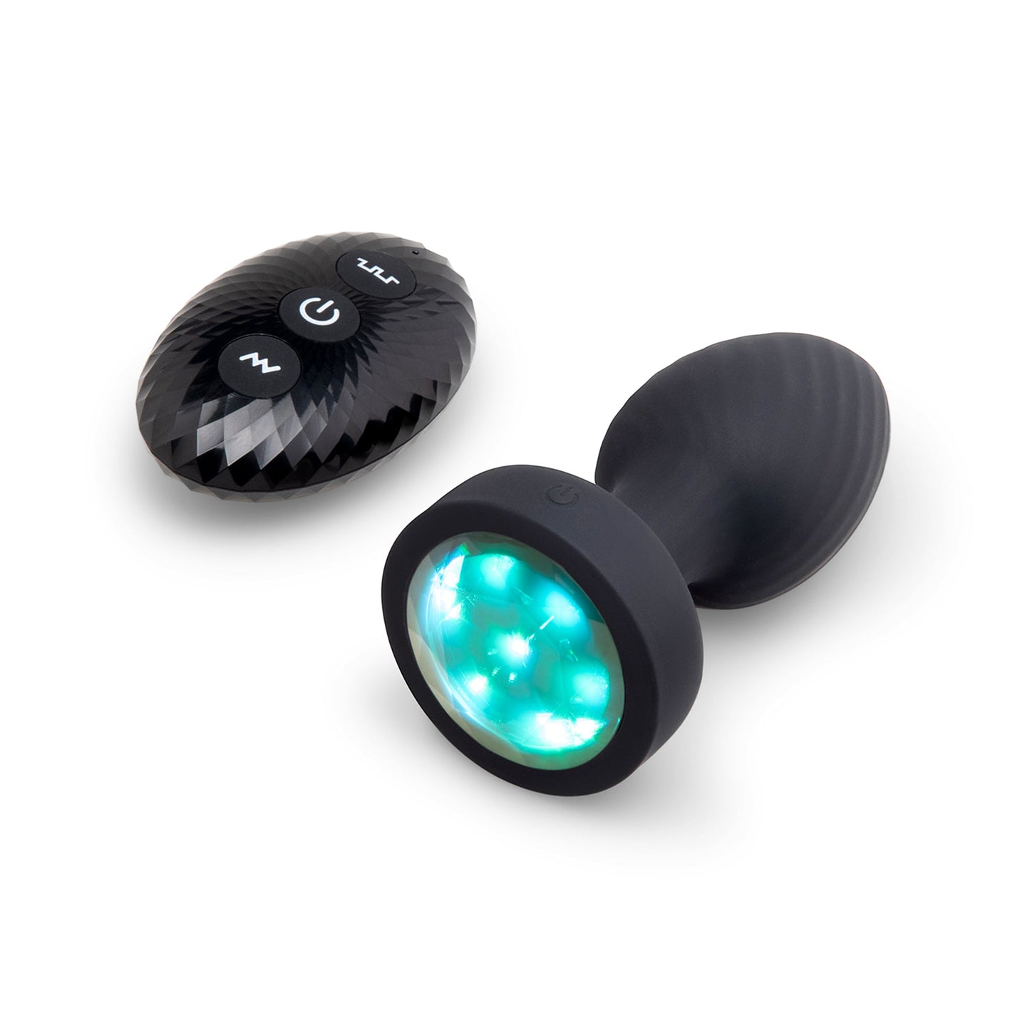 b-Vibe Light-Up Butt Plug 3.5" - Multi-Color LED & Remote Control