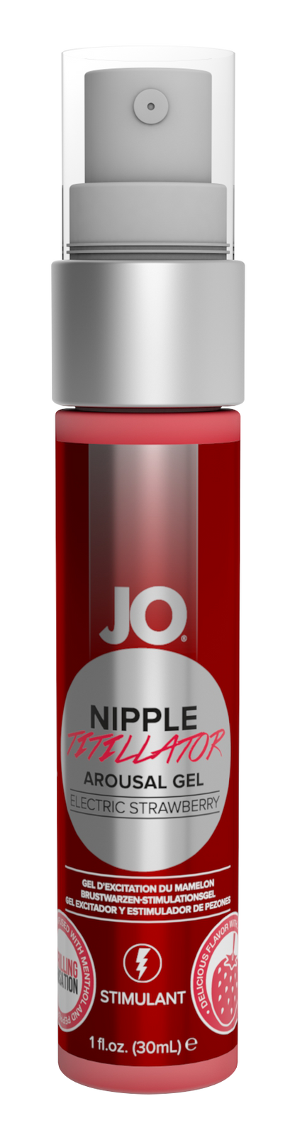 JO Nipple Titillator - Strawberry - Stimulant 1 floz / 30 mL